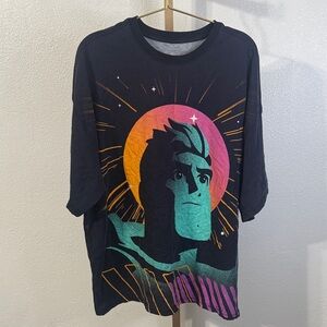 Disney- Buzz Lightyear Black Tee with neon graphics- XL